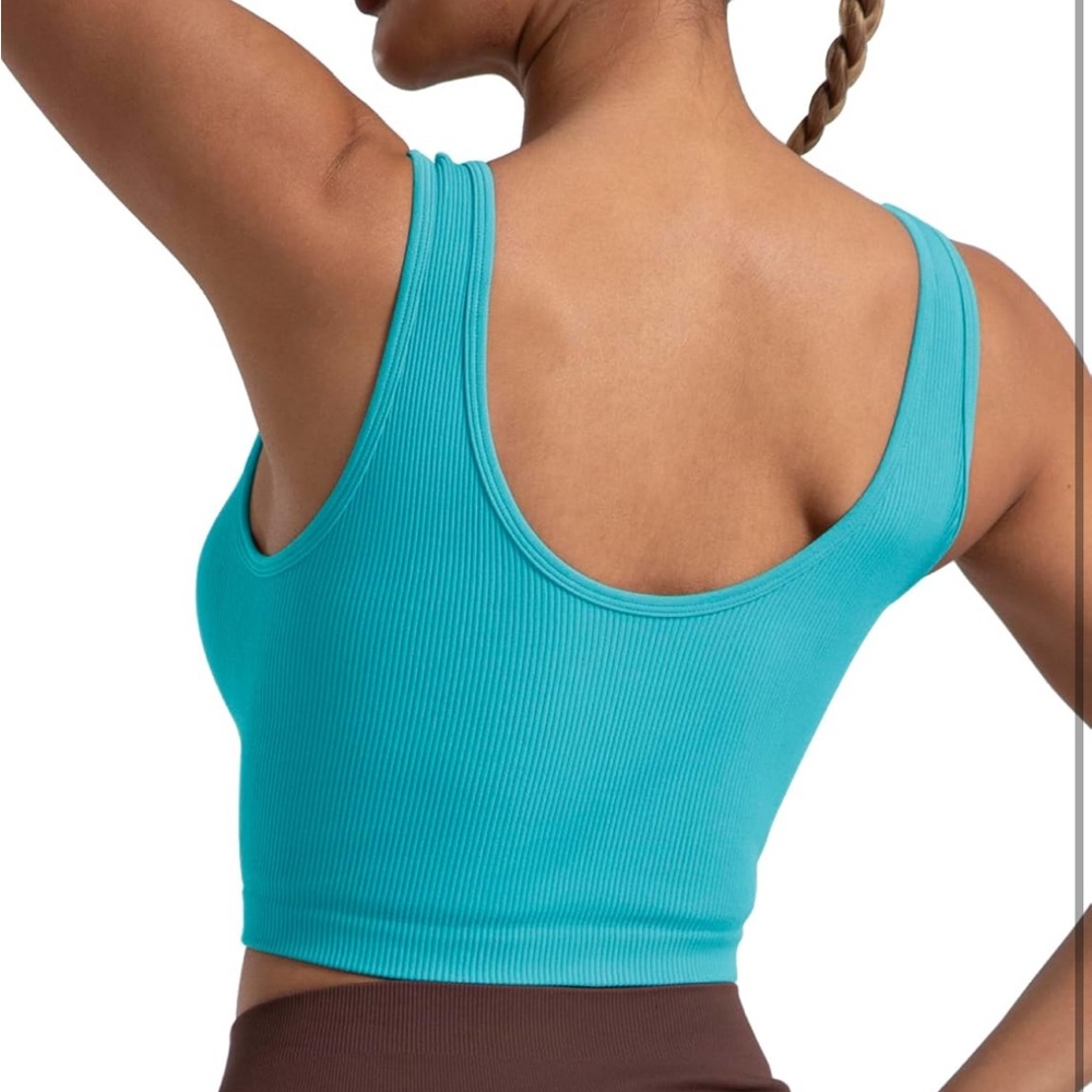 Garage Blue Ribbed Tank Top - Picture 3 of 5